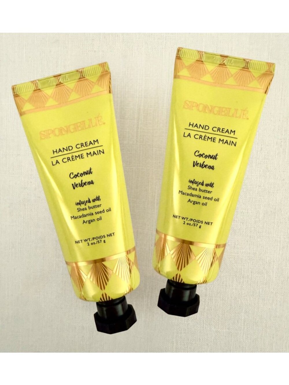 Spongelle Coconut Verbena Hand Cream 2oz Shea Macadamia Argan New Full Size